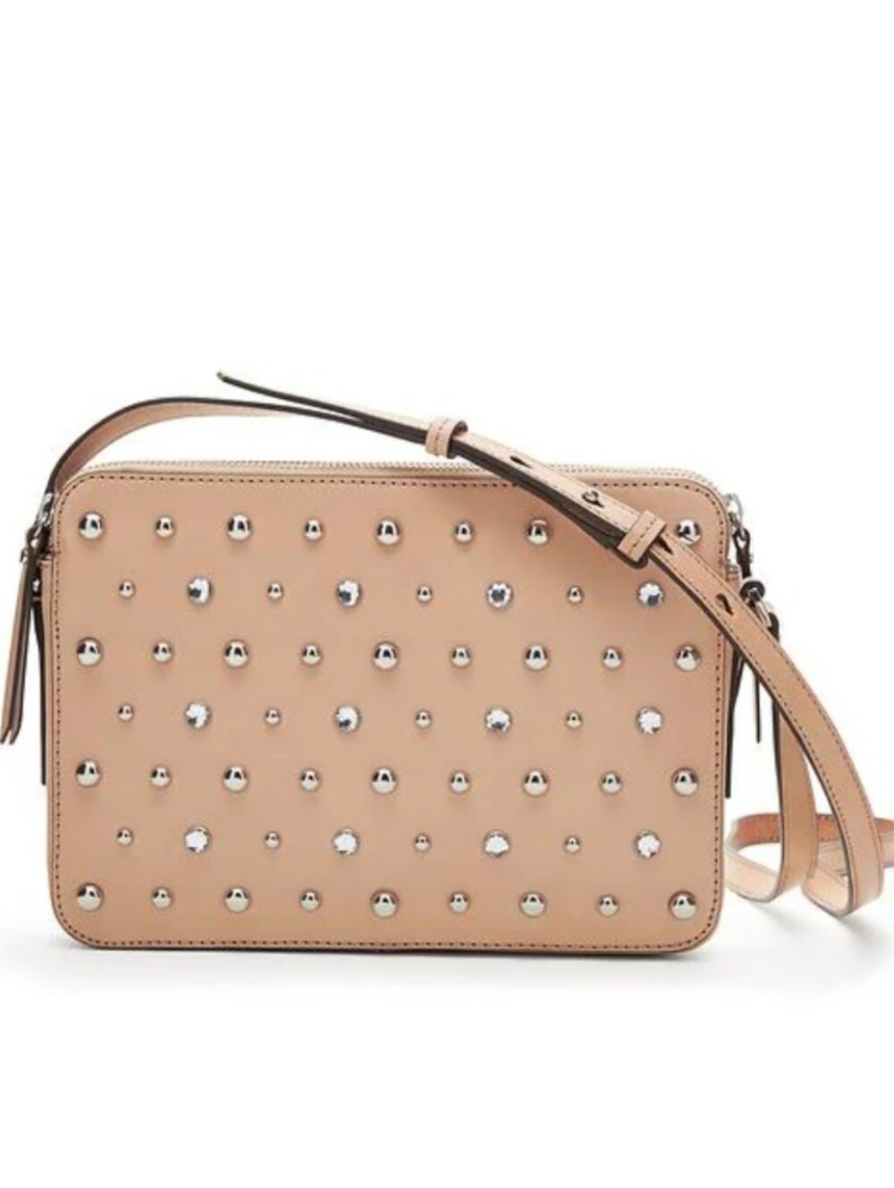 BANANA REPUBLIC Studded Tan Crossbody Bag - Vachetta Leather Women